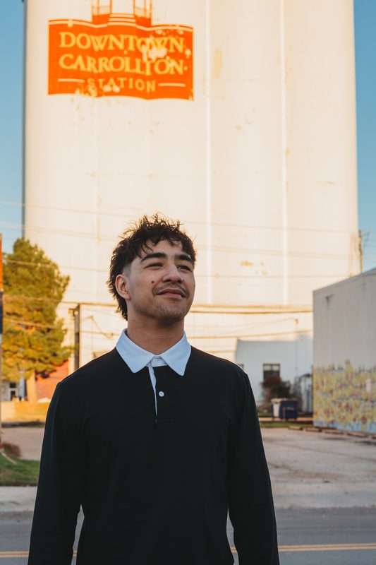 Senior at the Downtown Carrollton water tower