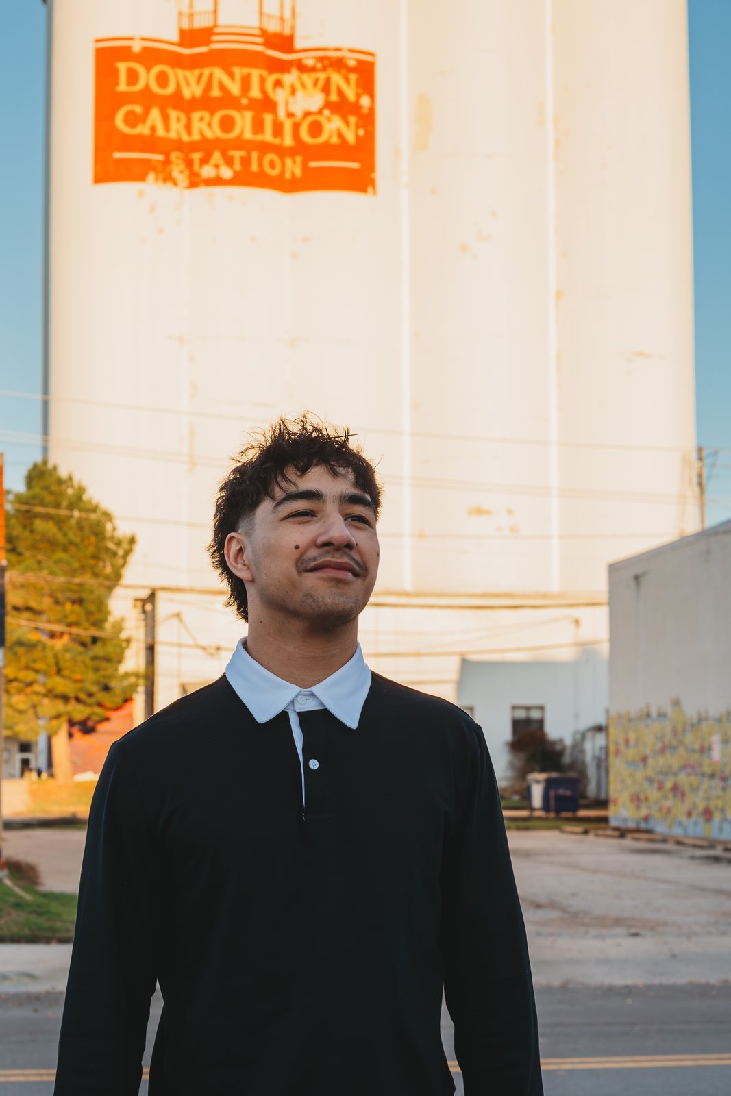 Senior at the Downtown Carrollton water tower